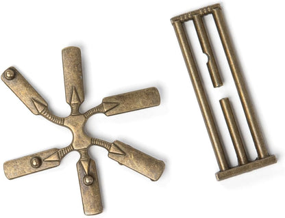 Recent Toys The Alchemist Puzzle - Brass - Metal Brain teaser disentanglement puzzle for adults and teenagers, gifts for teenagers