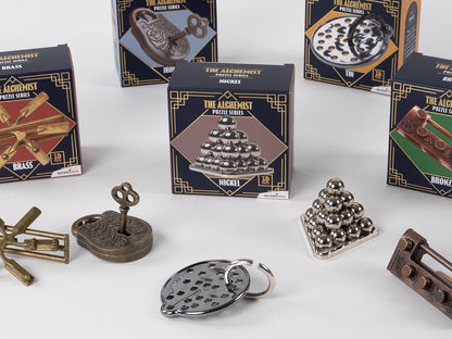 Recent Toys The Alchemist Puzzle - Brass - Metal Brain teaser disentanglement puzzle for adults and teenagers, gifts for teenagers
