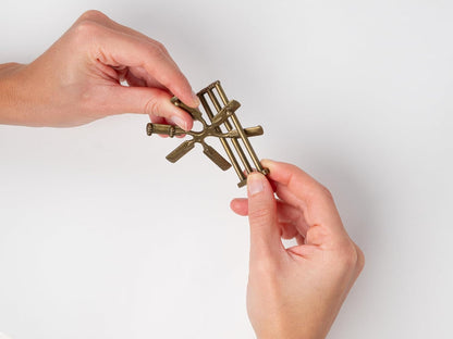 Recent Toys The Alchemist Puzzle - Brass - Metal Brain teaser disentanglement puzzle for adults and teenagers, gifts for teenagers