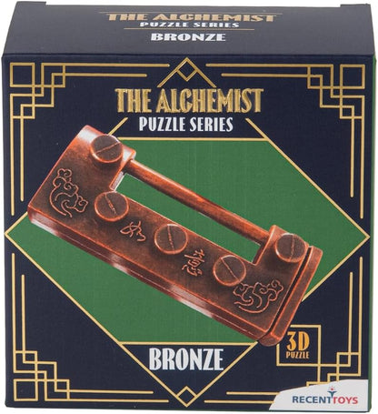 Recent Toys The Alchemist Puzzle - Bronze - Metal Brain teaser disentanglement puzzle for adults and teenagers, gifts for teenagers