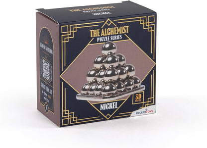 Recent Toys The Alchemist Puzzle - Nikkel - Metalen hersenkraker ontwarring puzzel voor volwassenen en tieners, cadeaus voor tieners