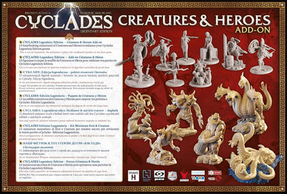 Cyclades: Creatures & Heroes - 15 Figures to Enhance Cyclades Creatures and Heroes: Legendary Edition - From 2 to 6 Players - Ages 14+