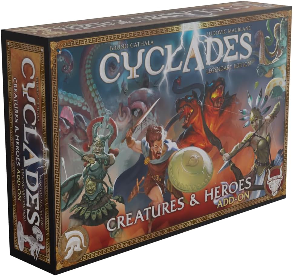 Cyclades: Creatures & Heroes - 15 Figures to Enhance Cyclades Creatures and Heroes: Legendary Edition - From 2 to 6 Players - Ages 14+