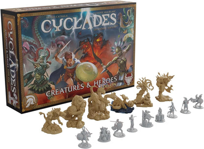 Cyclades: Creatures & Heroes - 15 Figures to Enhance Cyclades Creatures and Heroes: Legendary Edition - From 2 to 6 Players - Ages 14+