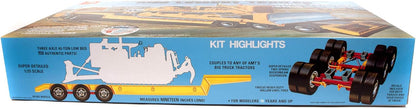 AMT Lowboy Trailer & Bulldozer Combo 1:25 Scale Model Kit (AMT1218),Black