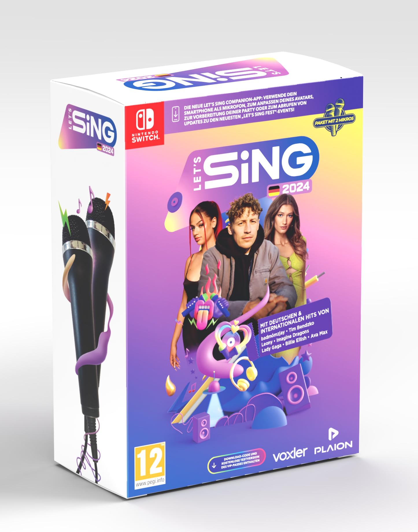 Let's Sing 2024 German Version (+ 2 Mics) (Nintendo Switch) (AT-PEGI