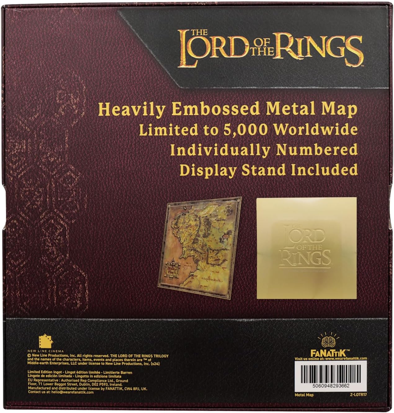 The Lord of the Rings Limited Edition Metal Plaque of Middle-earth