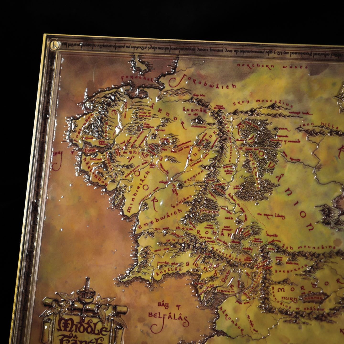 The Lord of the Rings Limited Edition Metal Plaque of Middle-earth