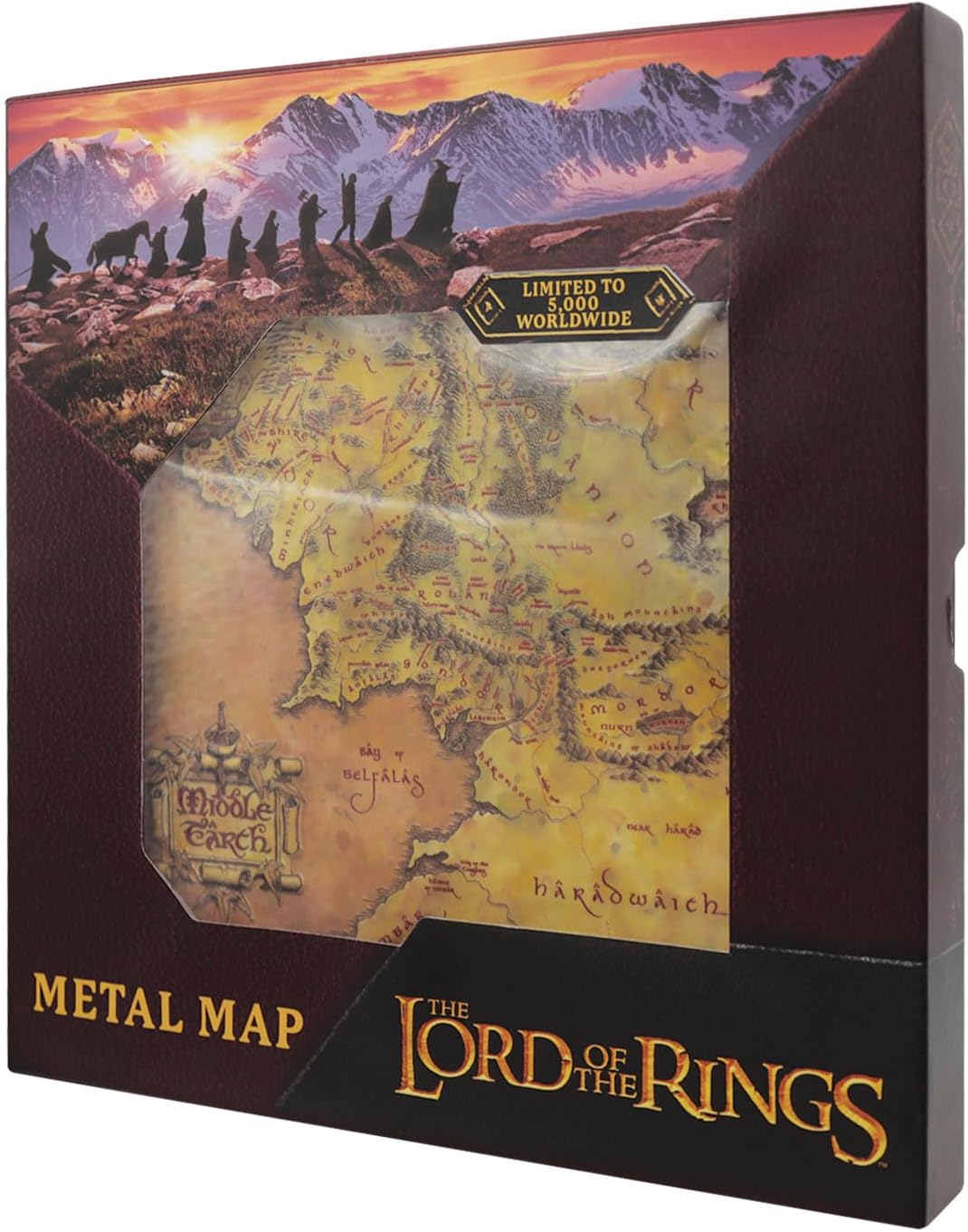 The Lord of the Rings Limited Edition Metal Plaque of Middle-earth