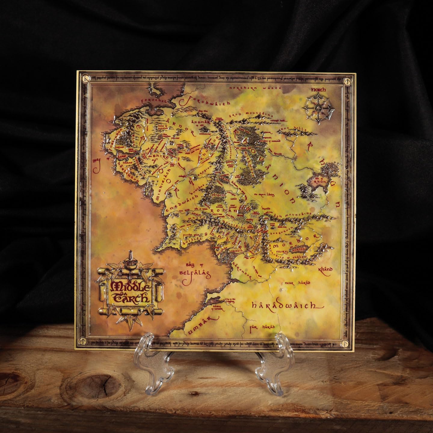 The Lord of the Rings Limited Edition Metal Plaque of Middle-earth