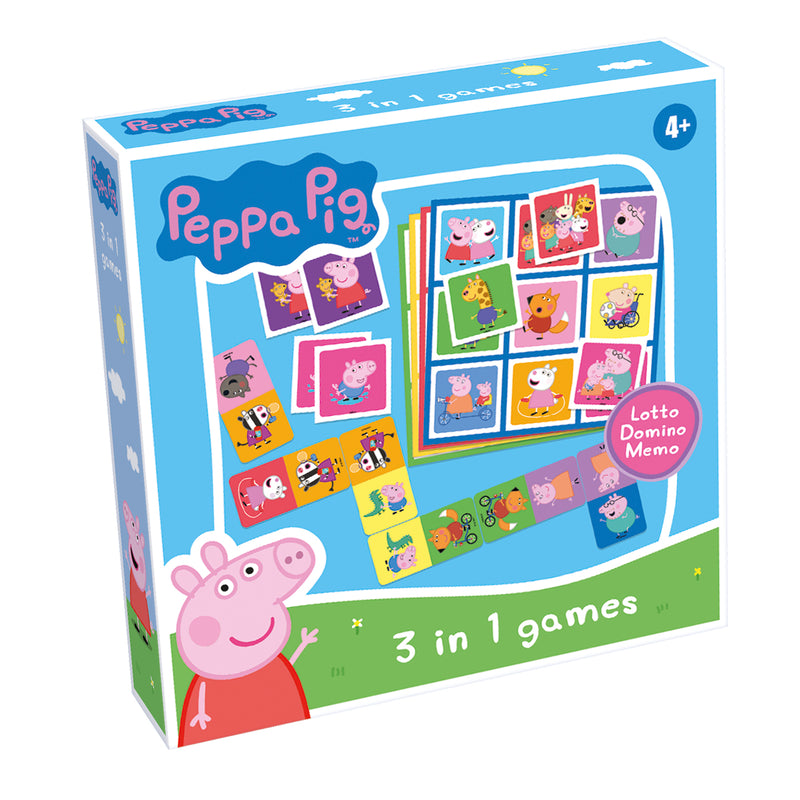Tactic Peppa Pig 3 in 1 Lotto,Domino,Memo