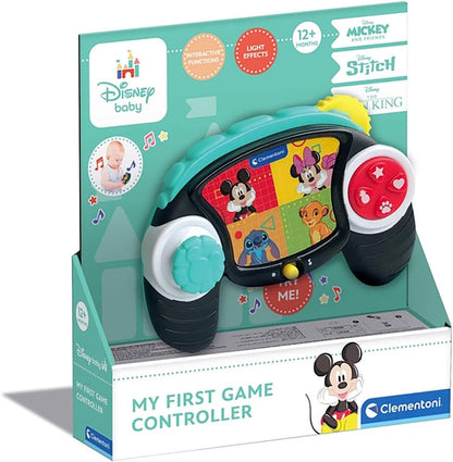 Clementoni Baby Disney Controller Joystick voor kinderen, 12-36 maanden, met geluiden en lichten, imitatie educatief spel voor de vroege kindertijd, bevordert de behendigheid en de cognitieve