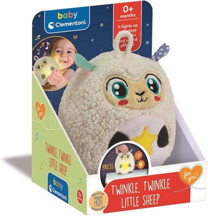 Clementoni Twinkle Twinkle Little Sheep with Lights, 17499, Soft Plush for Toddlers 0+