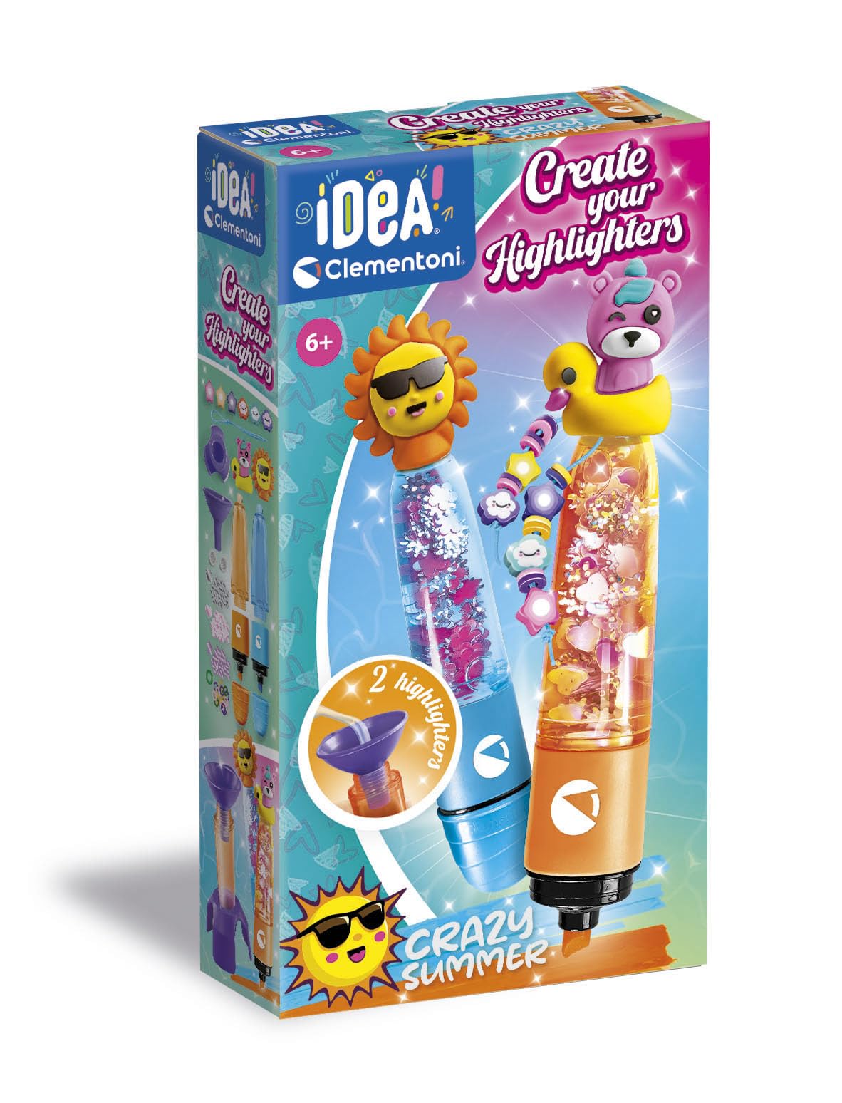 Clementoni - Clementoni Idea Maak je eigen Markeerstiften - Crazy Summer