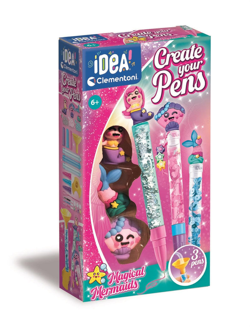 Clementoni - Clementoni Idea Maak je eigen Pennen - Magical Mermaids