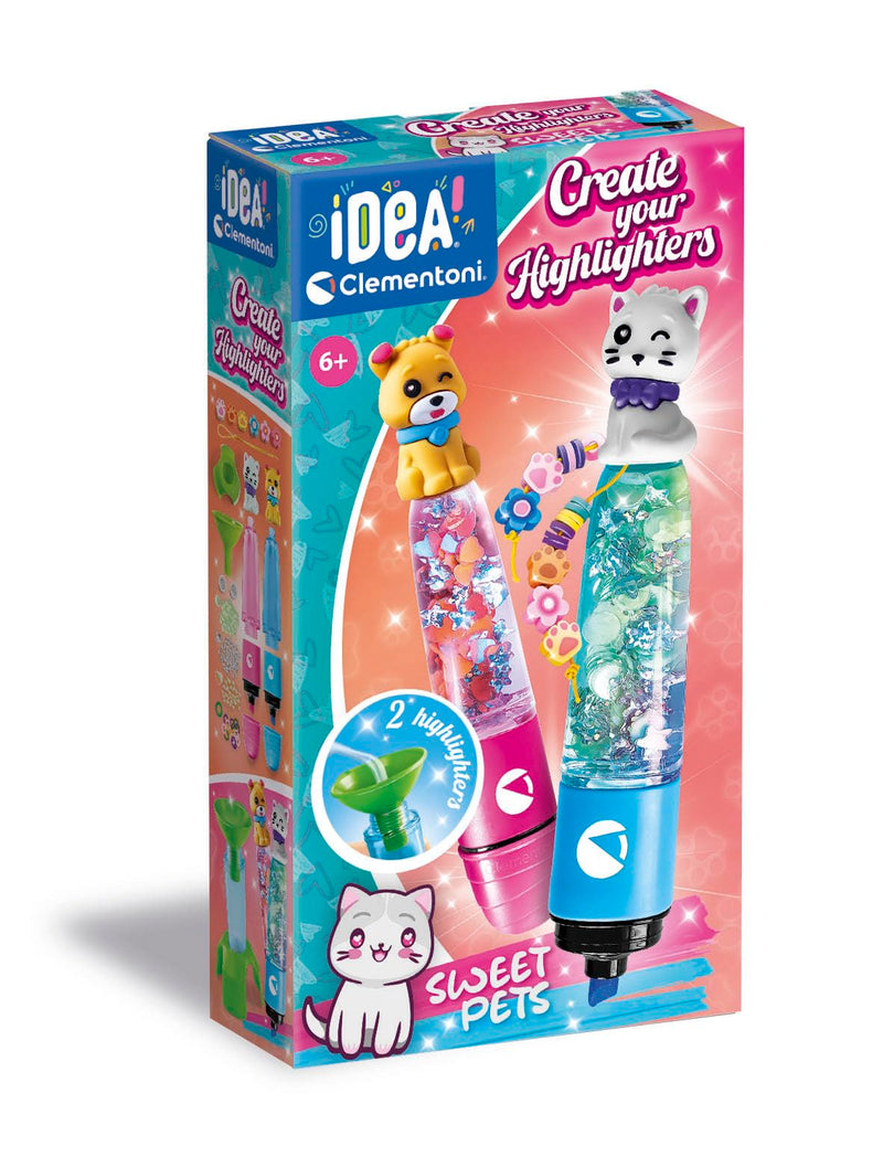 Clementoni - Clementoni Idea Maak je eigen Markeerstiften - Sweet Pets