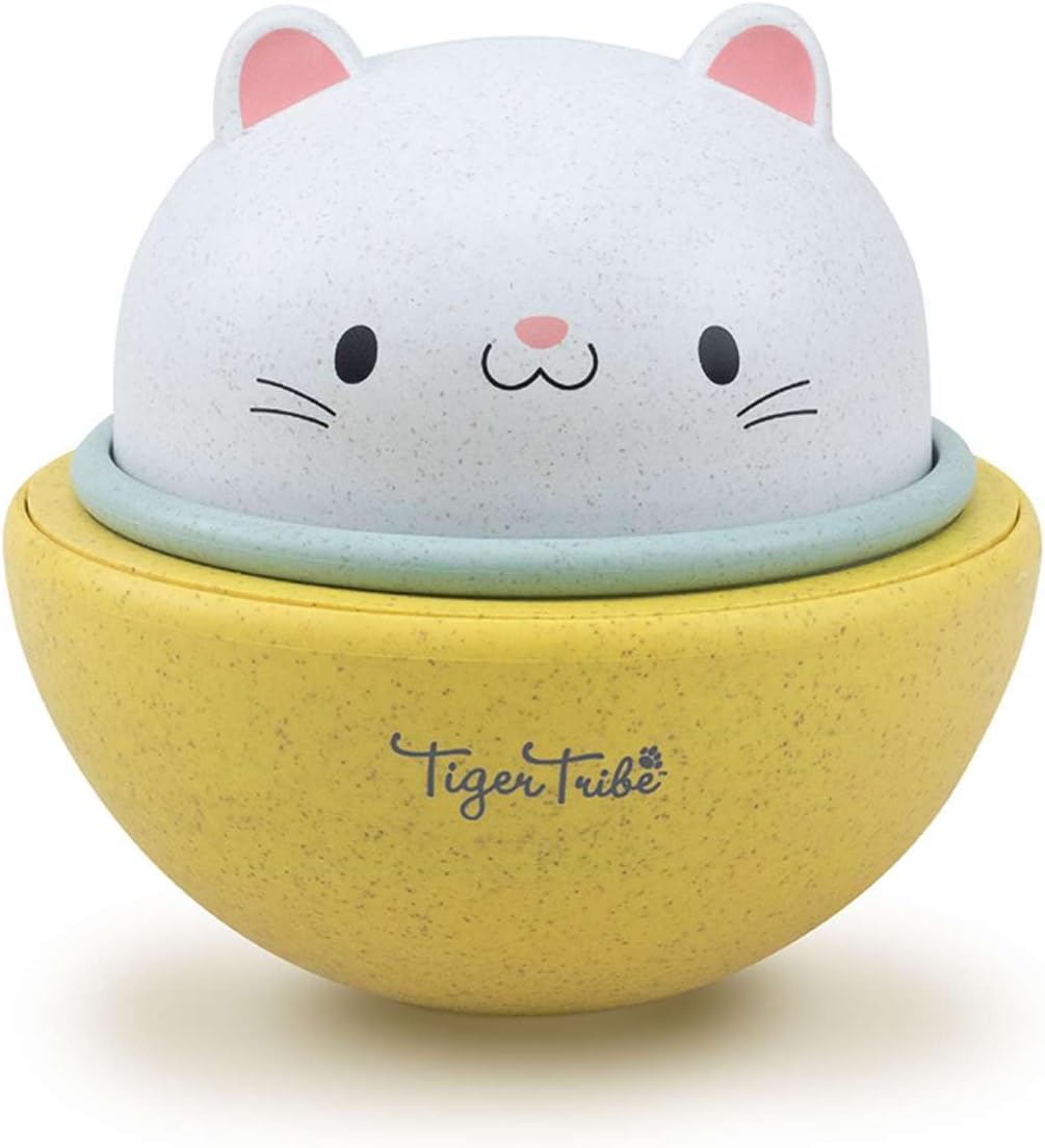 Tiger Tribe Gatto a dondolo 2 in 1 su ruote, giocattoli per bambini, realizzato in plastica biologica ecologica, sviluppa abilità motorie, per oltre 18 mesi