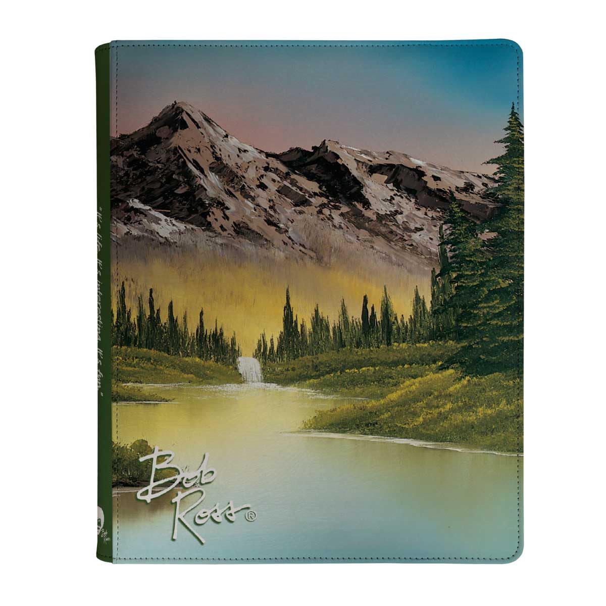 Ultra PRO - Bob Ross Mountain Retreat 9-Pocket Zippered PRO-Binder, Trading Card Collectors Organized Gaming Accessories Artistic Storage Premium Binder Bob Ross Art-Inspired Side-Loading Album