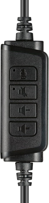 Sandberg USB Chat Headset | Wired Headset with Microphone | Lightweight, Over Ear Office | Headphones with Padded Headband | Volume Control | USB Headset for Laptop and PC | 20 Hz to 20 kHz