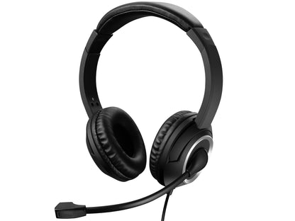 Sandberg USB Chat Headset | Wired Headset with Microphone | Lightweight, Over Ear Office | Headphones with Padded Headband | Volume Control | USB Headset for Laptop and PC | 20 Hz to 20 kHz