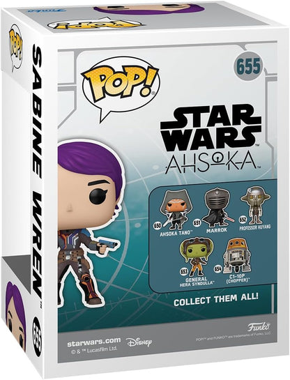 Funko Pop! Star Wars: Ahsoka TV - Sabine Wren - Glow In the Dark - Amazon Exclusive - Collectable Vinyl Figure - Gift Idea - Official Merchandise - Toys for Kids & Adults - TV Fans