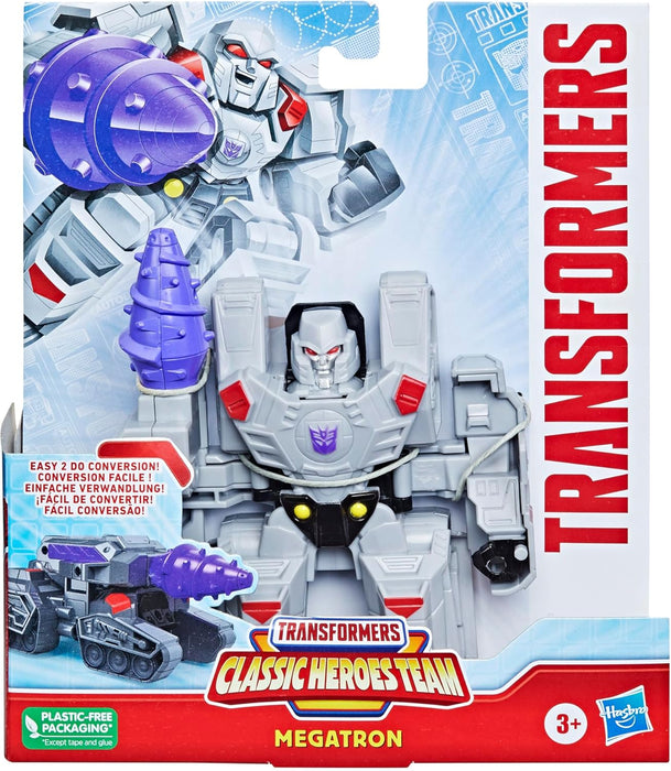 Transformers Classic Heroes Team Megatron Converting Toy 4.5" Action Figure for Ages 3+
