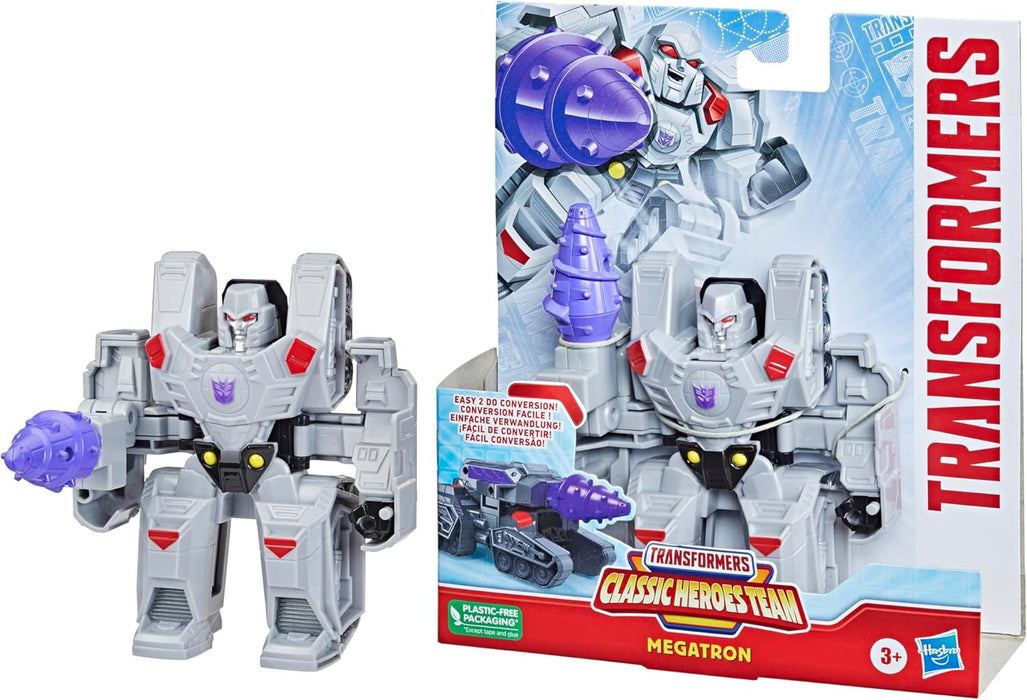 Transformers Classic Heroes Team Megatron Converting Toy 4.5" Action Figure for Ages 3+