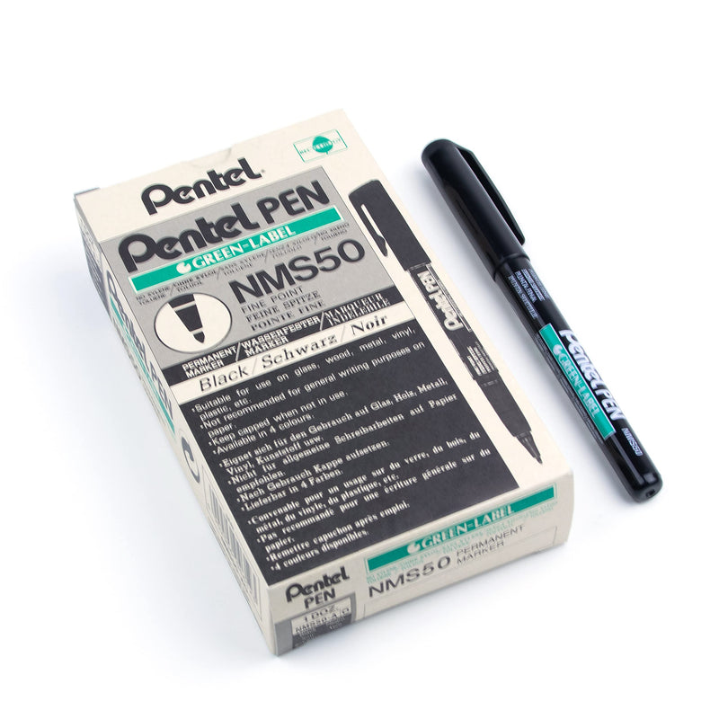 Pentel Rotuladores permanentes sin xileno/tolueno, línea de 0,8 mm, color