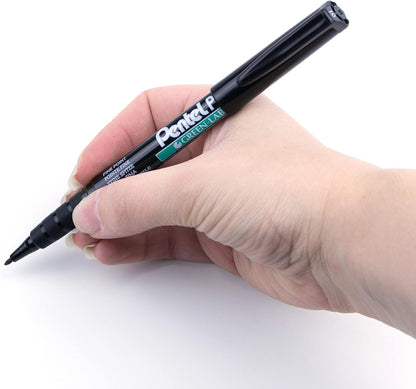 Pentel Rotuladores permanentes sin xileno/tolueno, línea de 0,8 mm, color