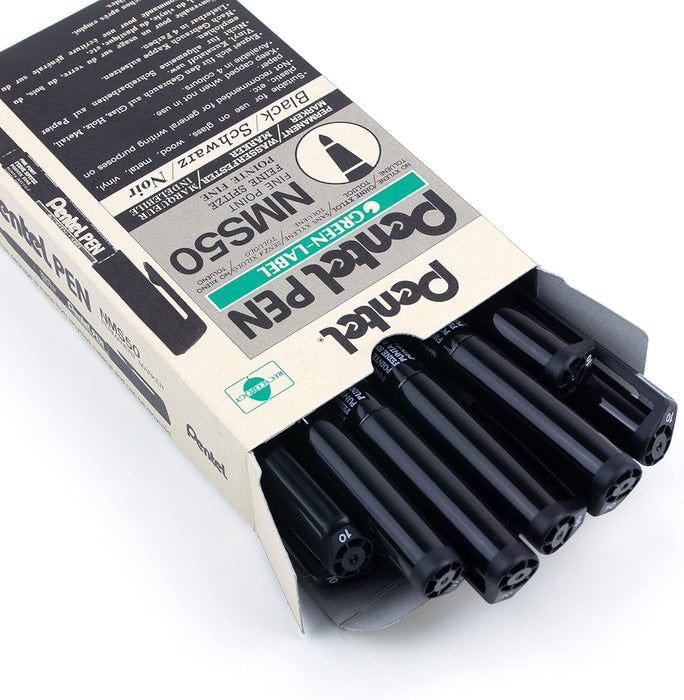 Pentel Rotuladores permanentes sin xileno/tolueno, línea de 0,8 mm, color