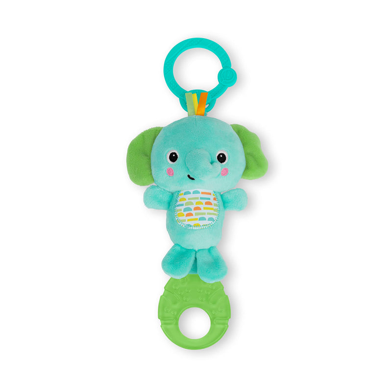 Bright Starts, Peluche Musical Eléphant, pour poussettes et transat, Jouet Nomade, Nettoyage Facile