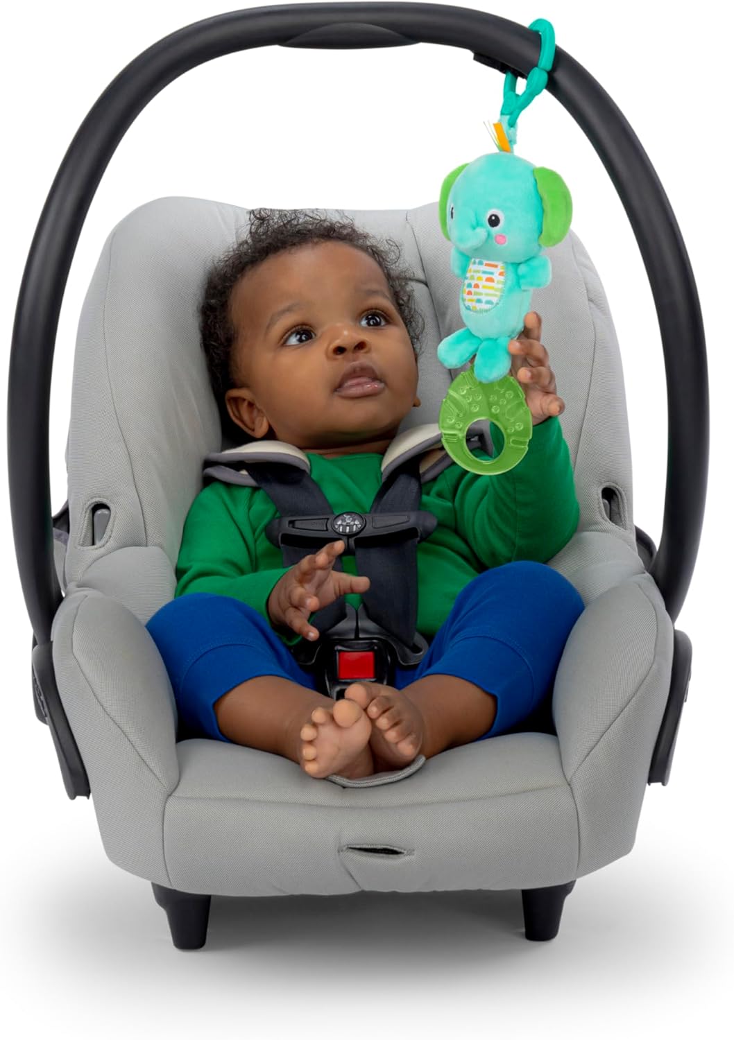 Bright Starts, Peluche Musical Eléphant, pour poussettes et transat, Jouet Nomade, Nettoyage Facile