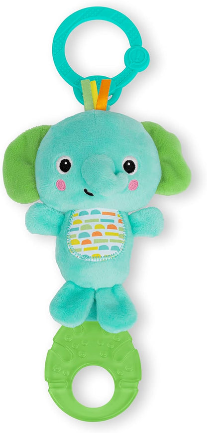 Bright Starts, Peluche Musical Eléphant, pour poussettes et transat, Jouet Nomade, Nettoyage Facile
