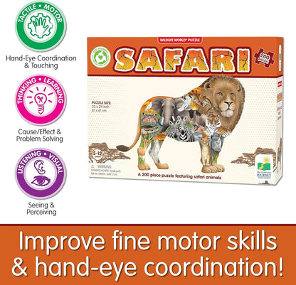 The Learning Journey: Wildlife World - Safari Puzzle -200pcs