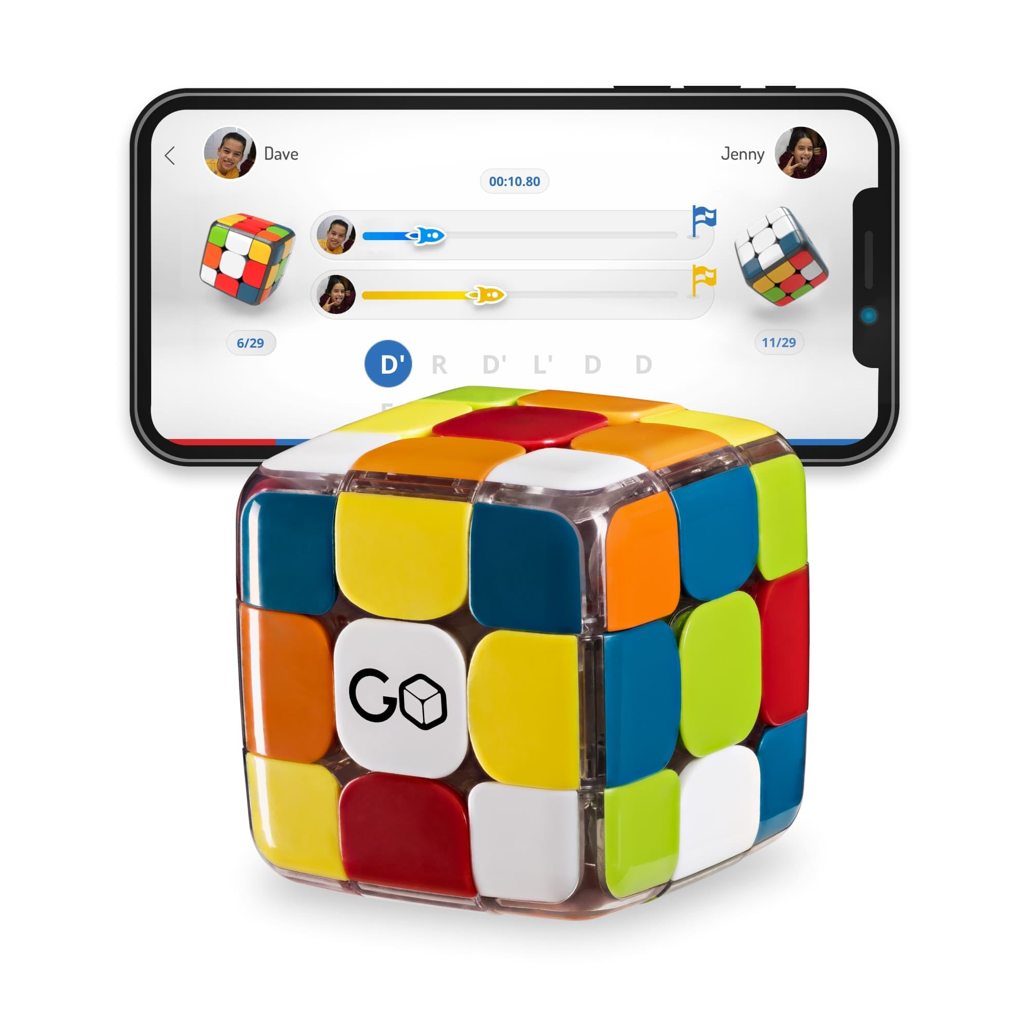 GoCube Edge - Connected Electronic Bluetooth Cube. Smart 3x3 Magnetic Stickerless Speed Cube Movements Tracker for Kids, Teens & Adults. Interactive Brain Teaser STEM 3D Puzzle Toy Game. Free App
