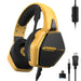 Oniverse Gaming Headset compatible with Xbox PS5 PS4 Switch PC Mac with Adjustable Mic, LED, 50 mm Speakers, Breathable Fabric Pads, Nebula Wired Stereo Gamer Headset (SolarFire Yellow/Orange