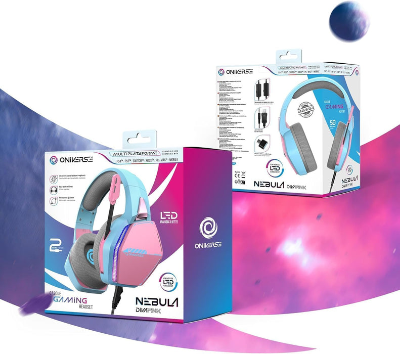 Oniverse Nebula Multiplatform Wireless Gaming Headset (Diva Pink