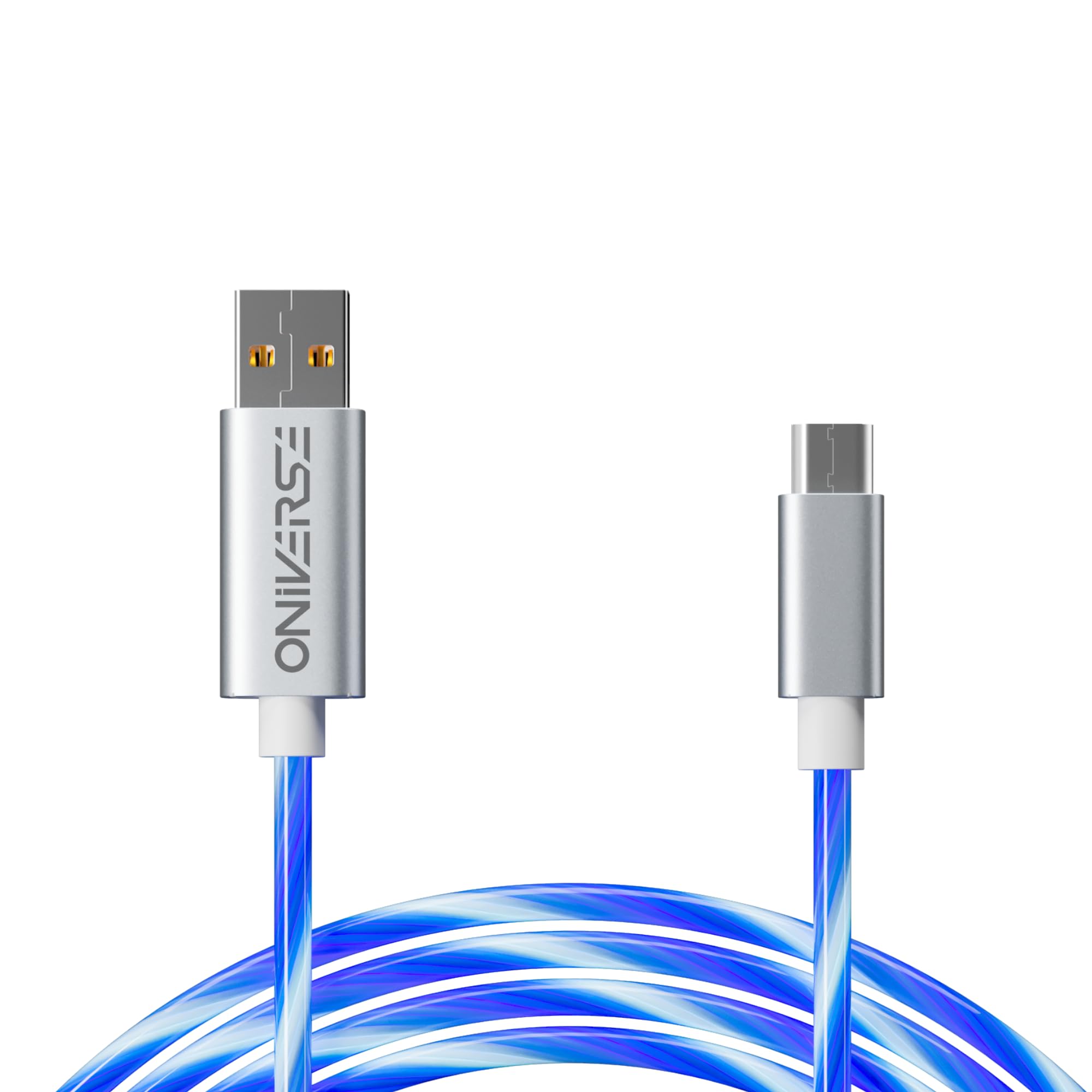 Oniverse Micro Usb Charge Cable With Led, 2 Meters - White