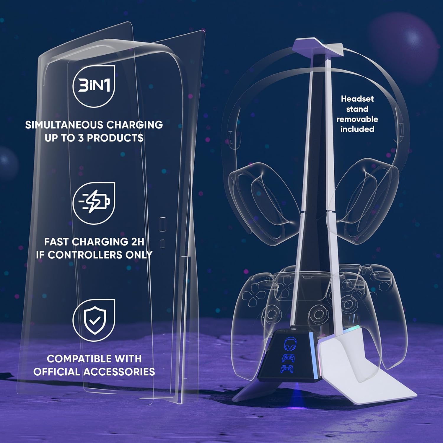 Oniverse Ps5 Fast Charging Station X3