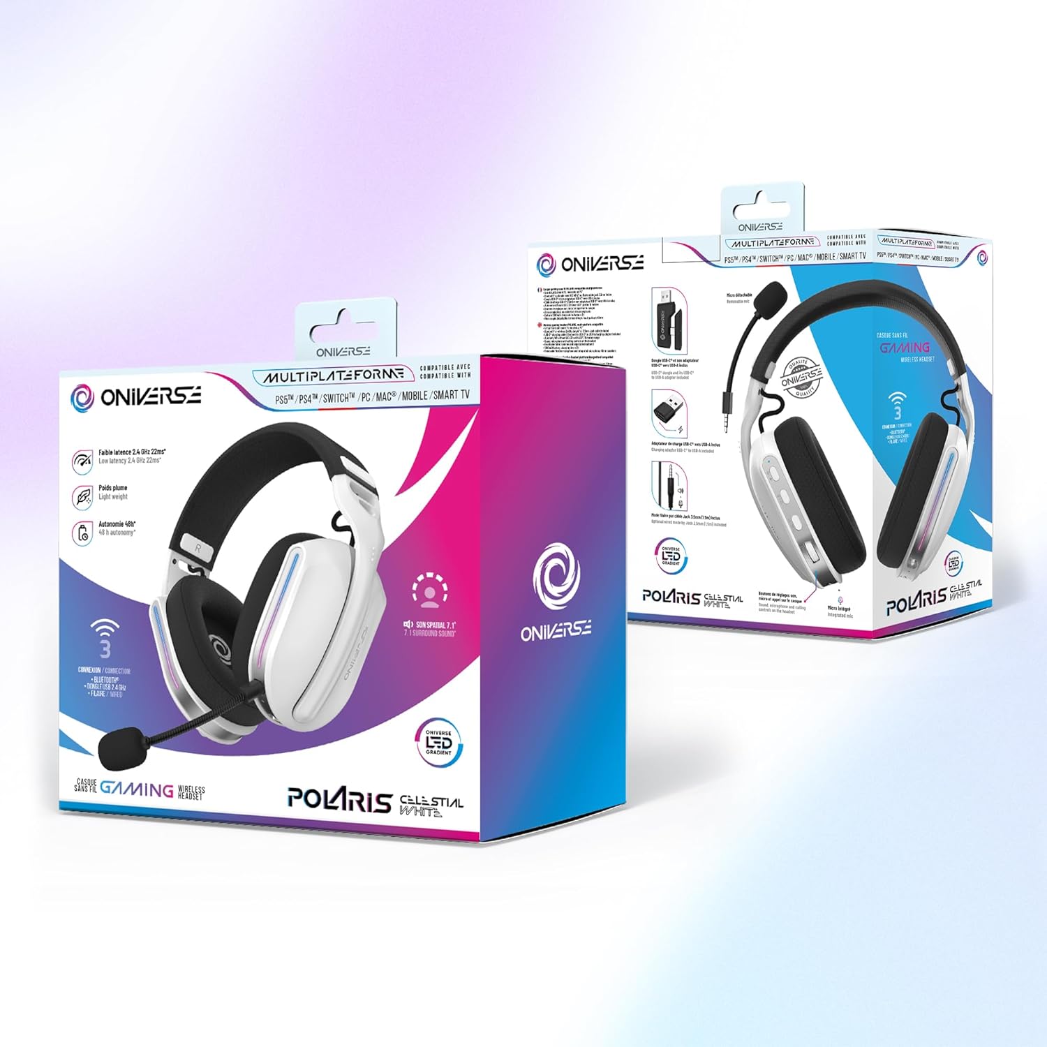 Oniverse Wireless Gaming Headset Polaris - Celestial White