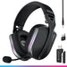 Oniverse Polaris draadloze gaming-hoofdtelefoon, compatibel met PS5, PS4, Switch, pc, mobiel, licht, led, lage latentie 2,4 GHz of Bluetooth, 33 uur batterij, 7.1 virtueel geluid, dubbele microfoon