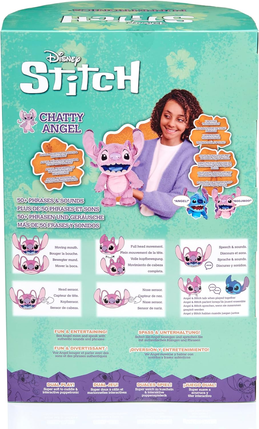 WOW STUFF! Disney Chatty Angel Deluxe Puppetronics | Puppetronic Angel |Puppet Animatronic | Meer dan 50 actie- en geluidscombinaties | 30cm/12 inch Hoogte | Leeftijd 6 tot volwassene