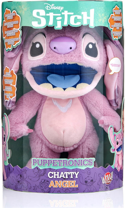 WOW STUFF! Disney Chatty Angel Deluxe Puppetronics | Puppetronic Angel |Puppet Animatronic | Meer dan 50 actie- en geluidscombinaties | 30cm/12 inch Hoogte | Leeftijd 6 tot volwassene