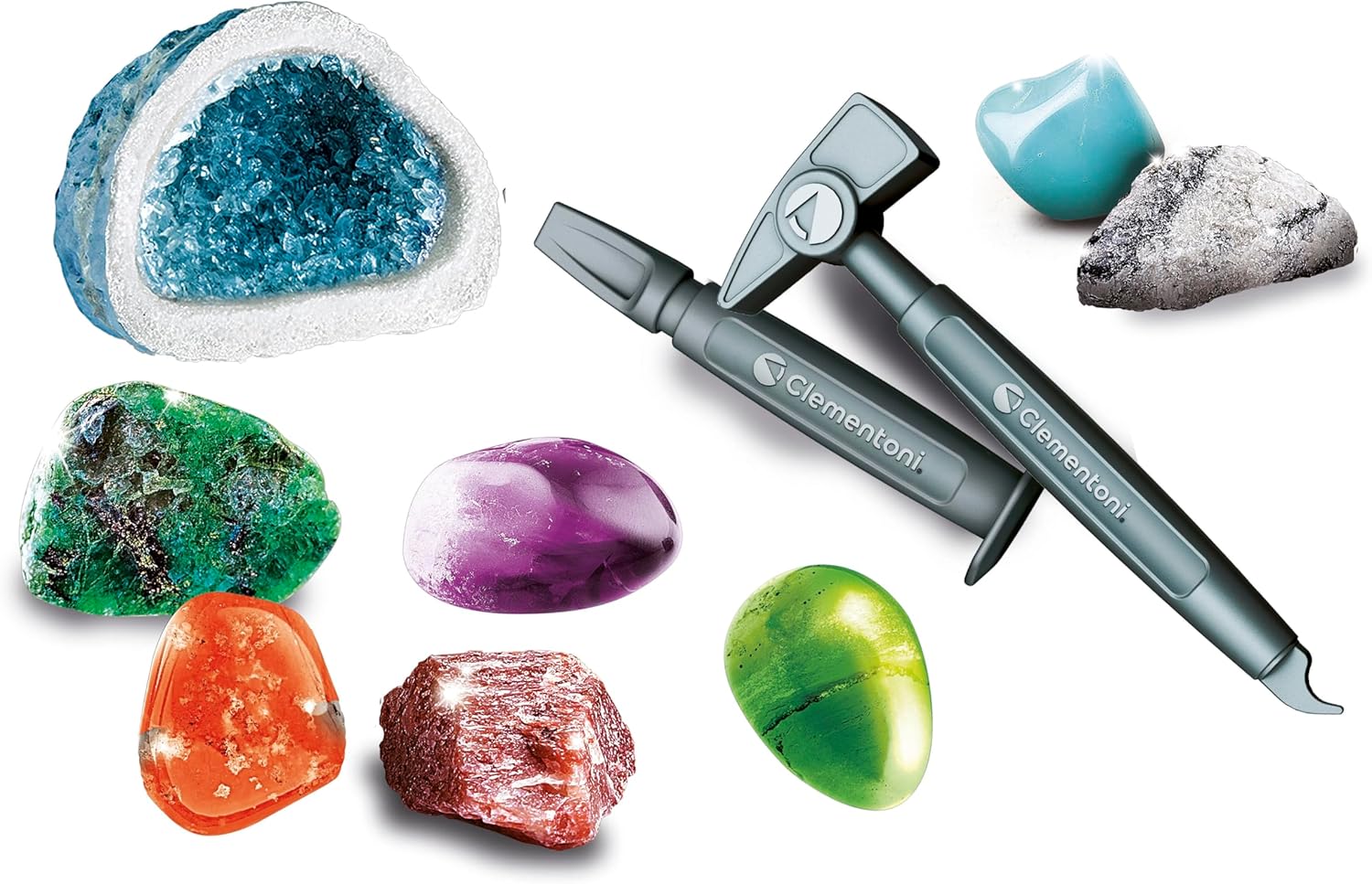 Clementoni - 78828 - Science & Play Lab - Minerals and Geodes - in het Zweeds, Fins, Noors en Deens, speelgoed voor kinderen van 8 tot 12 jaar