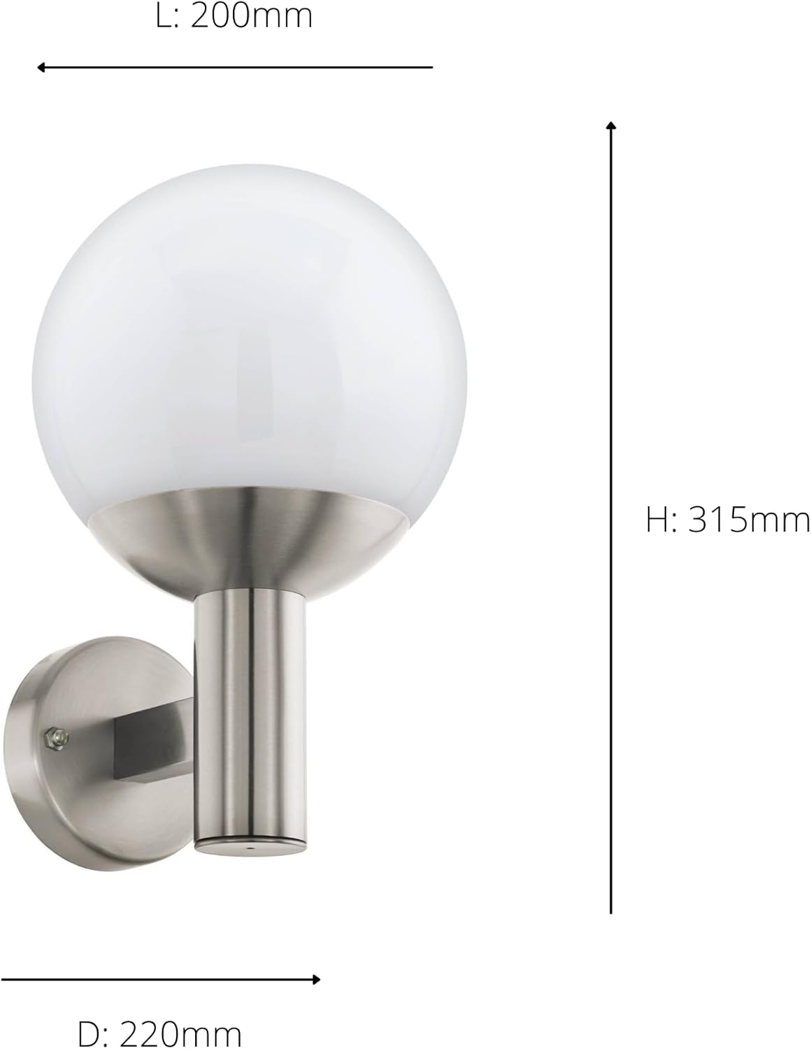 Eglo Nisia-Z Smart Outdoor Wall Lamp - Rgb + Tunable White - Zigbee & Bluetooth