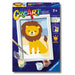 Ravensburger - CreArt Serie F:Leone Giocoso, Dipingere con i Numeri, Kit Pittura Bambini, Cornice Inclusa, Gioco Educativo e Creativo, Idea Regalo Bambini 7+ Anni, 12x8,50cm