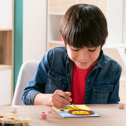 Ravensburger - CreArt Serie F:Leone Giocoso, Dipingere con i Numeri, Kit Pittura Bambini, Cornice Inclusa, Gioco Educativo e Creativo, Idea Regalo Bambini 7+ Anni, 12x8,50cm