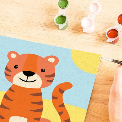 Ravensburger - CreArt Serie F: Tigre Giocosa, Dipingere con i Numeri, Kit Pittura Bambini, Cornice Inclusa, Gioco Educativo e Creativo, Idea Regalo Bambini 7+ Anni, 12x8,50cm