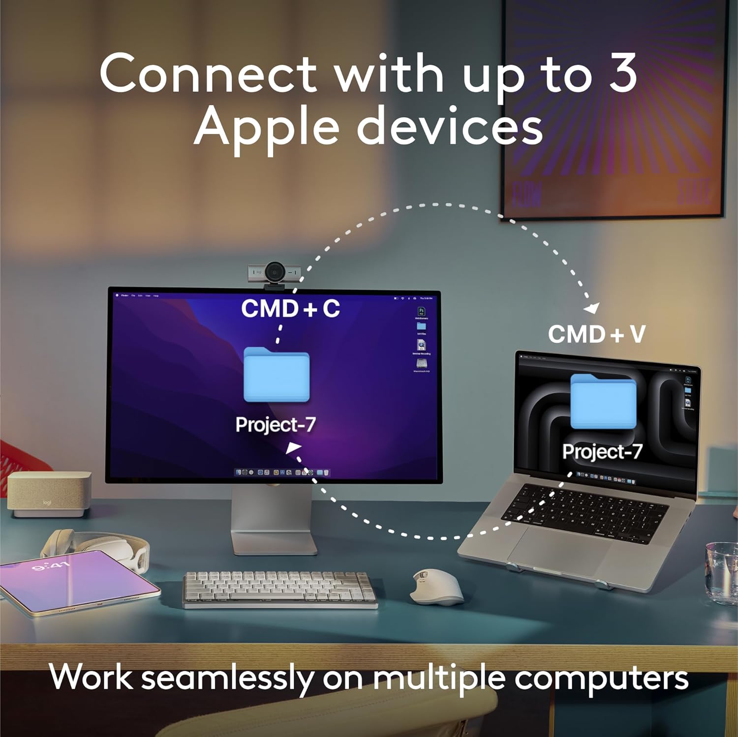 Logitech Master Series Mx Keys S For Mac - Keyboard - Full Size - Backlit - Wireless - Bluetooth Le - Qwerty - Uk - Spac