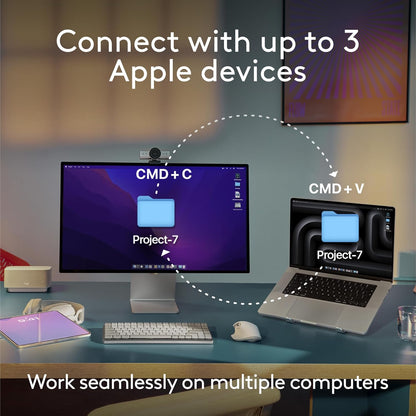 Logitech Master Series Mx Keys S For Mac - Keyboard - Full Size - Backlit - Wireless - Bluetooth Le - Qwerty - Uk - Spac